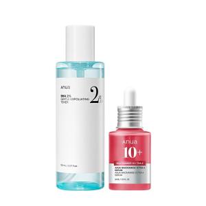 imageAnua 2 BHA  10 Niacinamide Skin Booster Duo  10 Niacinamide  4 Tranexamic Acid Serum for Dull Skin Gentle Exfoliating Toner Salicylic Acid for pore Control Korean Skincare set