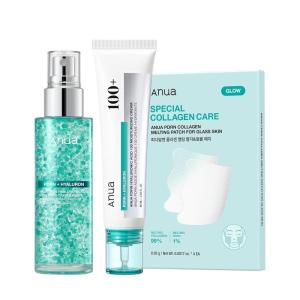 imageAnua PDRN Collagen Glass Skin Trio PDRN Salmon DNA Serum Spray Collagen Patch Facial Fine Line amp Cream Complete Glow Routine Face Mist with Special Patch Duo Korean Skincare Set