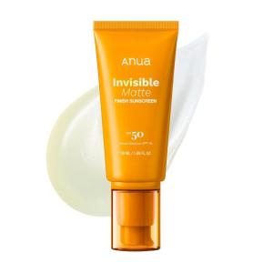 imageAnua Invisible Matte Finish Sunscreen Broad Spectrum SPF50 Clear Gel Non Comedogenic UV Filters All Skin Types Lightweight Poreless Primer Korean Skincare 169 fl oz